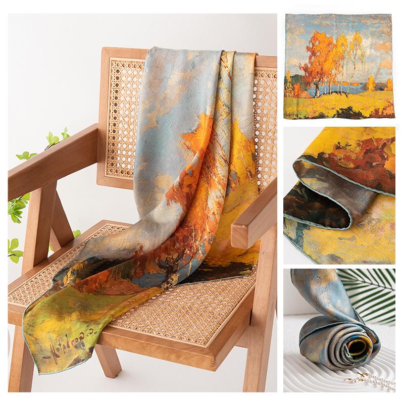 Mother's Day Silk Scarf Gift Set: 100% Mulberry Silk Square Shawl