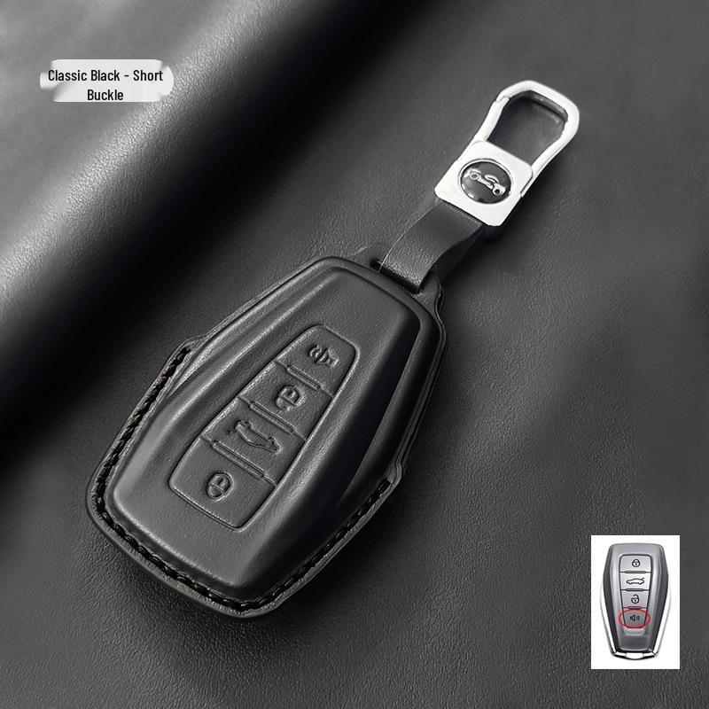Совместимо с Geely Emgrand, Binyue, Vision X6, Binrui, Boyue - Чехол для ключей из натуральной кожи