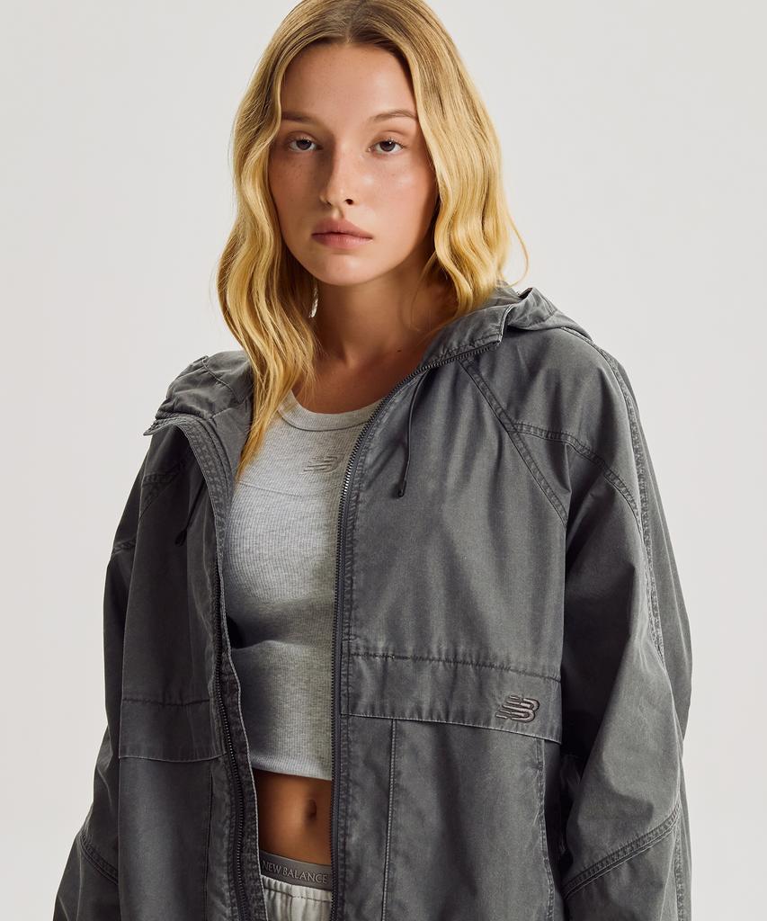 New Balance Nbnag3W832 / Женская ветровка с капюшоном Allday Washed (D/Угольный)