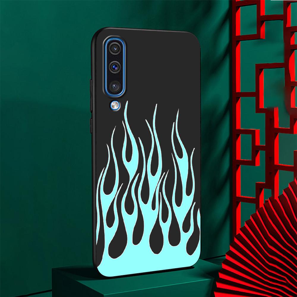 Крутой зеленый красный чехол Flame Fire для Samsung Galaxy A50 A10 A70 A30 A20e A40 A20s A10s A10e A90 5G A80 A9 мягкий черный чехол для телефона
