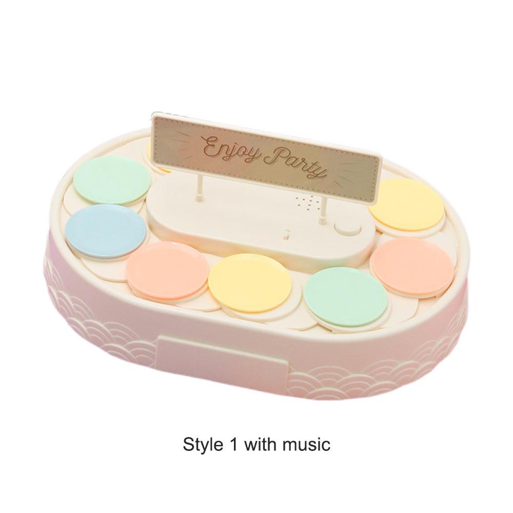 Carousel Automatic Rotating Cake Machine Lights Music Macarons Dessert Display Turntable Rack Revolving Plates