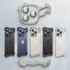 Металлический алюминиевый угловой безрамочный чехол для телефона iPhone 15 14 Plus 13 Pro Max магнитный для Magsafe Camera Lens Protect Funda Cover