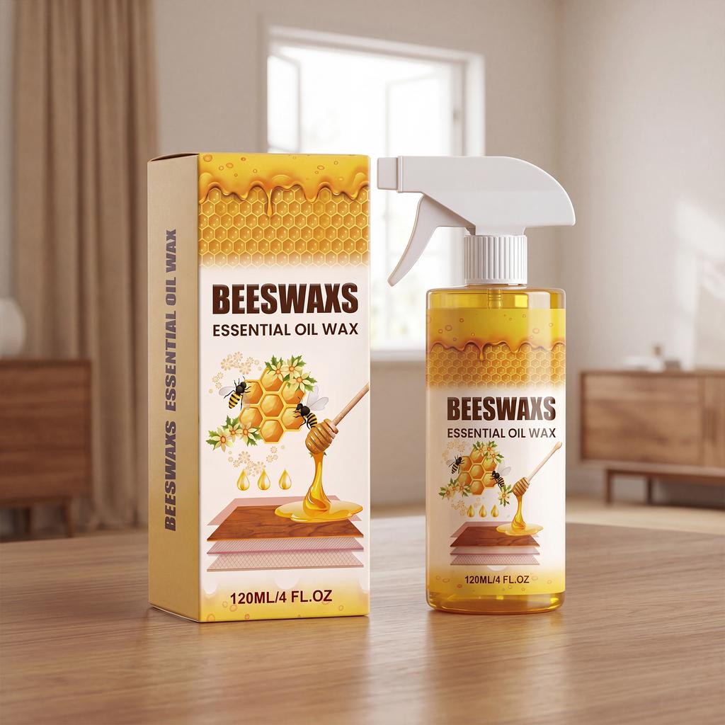 Beeswax Wood Polish Spray, Furniture Polish and Cleaner, Natural Wood and