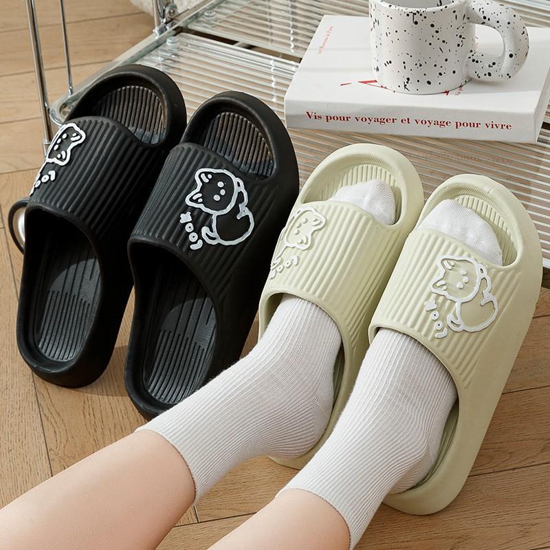 Summer home breathable eva stepping on shit slippers women's indoor home couple non-slip men's cool slippers