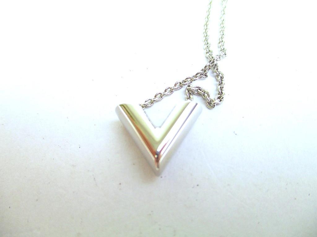 Подлинное серебряное колье LOUIS VUITTON Essential V Chain Necklace #a158 Отремонтировано продавцом