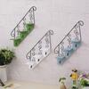 Wall Shelf Vintage Strong Bearing Capacity Iron Art Background Ornament Wall Flower Storage Rack for Canteen