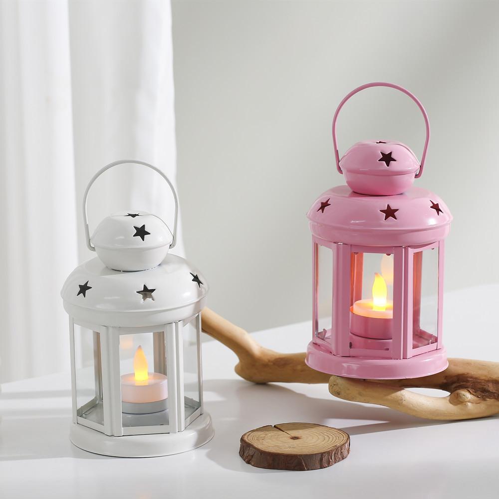 Hollow Star Iron Candle Stand For Party Decorations And Romantic Home Accents