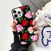 Красные Розы Цветочный Чехол Для Телефона Для iPhone 17 Air 15 16 Чехол  11 13 14 Pro Max 12 Plus Max Fundas
