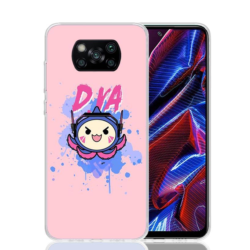 Game O-Overwatchs-DVA Phone Case For Xiaomi Poco F7 Ultra X7 X6 Pro X5 Redmi 15 15C 13 13C 12 12C 10 10A 10C 9 9A 9C 9T Shell Po