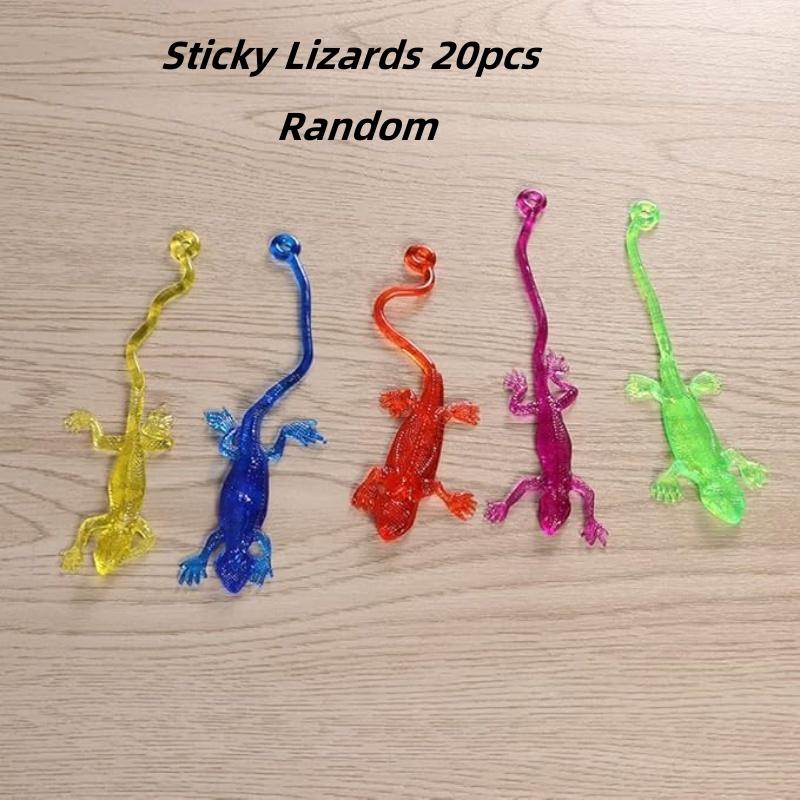 Stretchy Sticky Lizards Toys Funny Sticky Lizards Mini TPR Lizard Toys for Kids Party Favors Easter Goodie Bags Filler