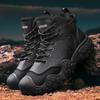 Outdoor Men's Boots Hiking Shoes for Men Outdoor Boots Warm Leather Climbing Mens Shoes Waterproof Non-slip Men Ankle Boots
