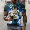 Мужская 3D-печатная футболка с мультяшным принтом Аниме Dragon Ball Z Летняя Харадзюку Мужская Одежда Goku Супер Сайян Футболка с коротким рукавом