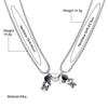 2 шт./компл. ожерелье для пары, держась за руки, магнитное ожерелье в форме сердца любовника, магнитное ожерелье унисекс, дружба Танабата, День Святого Валентина
