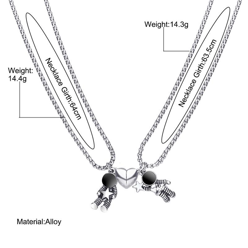 2 шт./компл. ожерелье для пары, держась за руки, магнитное ожерелье в форме сердца любовника, магнитное ожерелье унисекс, дружба Танабата, День Святого Валентина