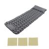Grey Camping Sleeping Pad Ergonomic Design Foot Press Inflation Waterproof Nylon Sleeping Mat for Ca