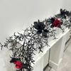 Halloween Simulated Rose Ornament Simulated Vine Party Plastics Ornament Silk Flower Decorative Hangings Home Garden 180cm