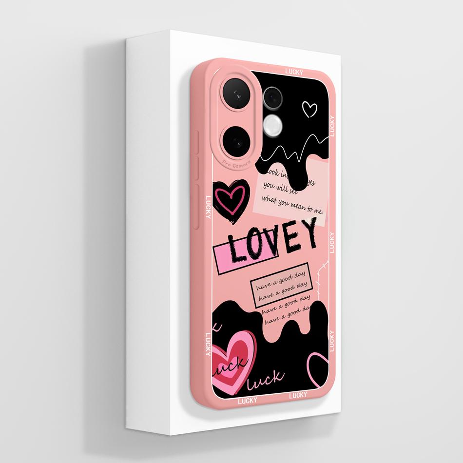 For Vivo V60 Lite Case Candy Painted Flower Phone Back Cover For Vivo V 60 Soft Liquid Silicone Anti Drop Full Protection Bumper