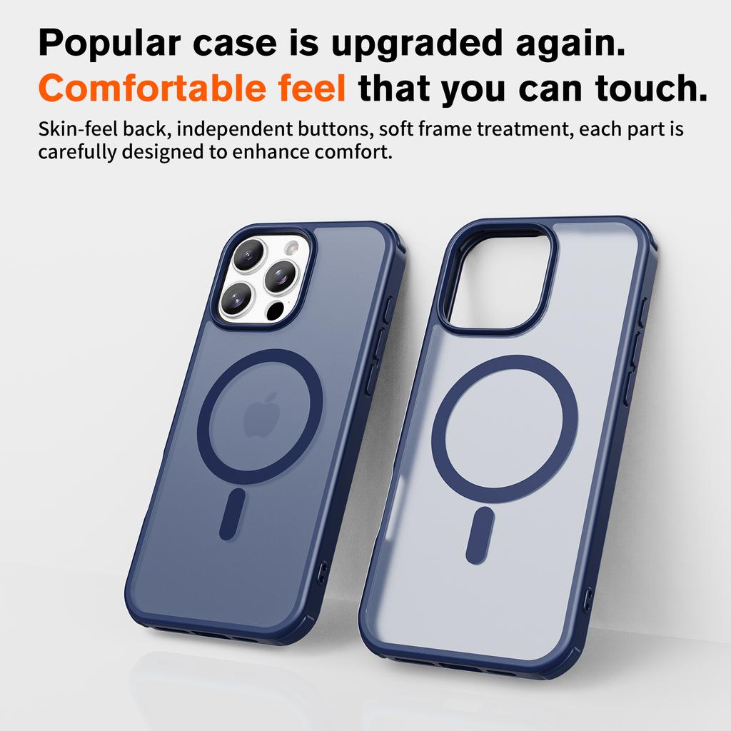 Для iPhone 16 Pro Max Магнитный чехол Совместимый с MagSafe ТПУ+ПК Чехол для телефона