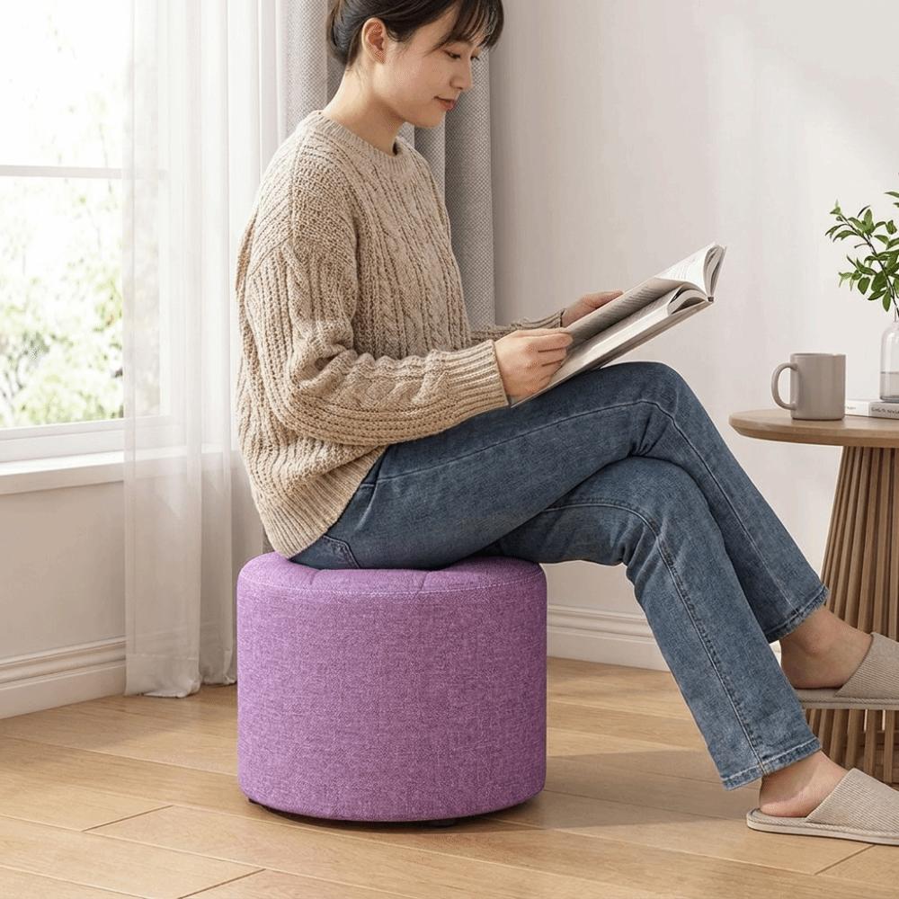 Round Low Stool Portable Foot Stool Casual Rest Sitting Pier Living Room
