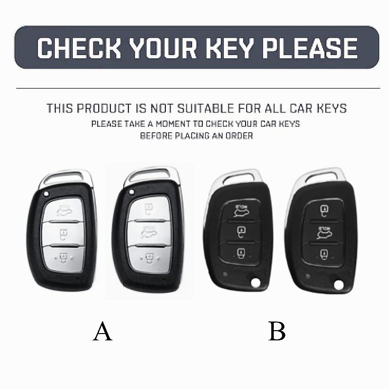 Металлический цинковый чехол для автомобильного ключа для Hyundai Tucson Sonata Santa Fe Elantra Accent Solaris Verna Ix25 Ix35 I20 I30 I40 Creta IX45 I10 I30 HB20 2022 2021