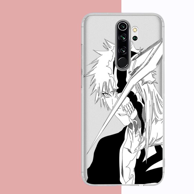 Чехол для телефона «Аниме Блич Куросаки Ичиго» для Samsung A51 A52 A71 A12 для Redmi 7 9 9A для Huawei Honor8X 10i Прозрачный чехол