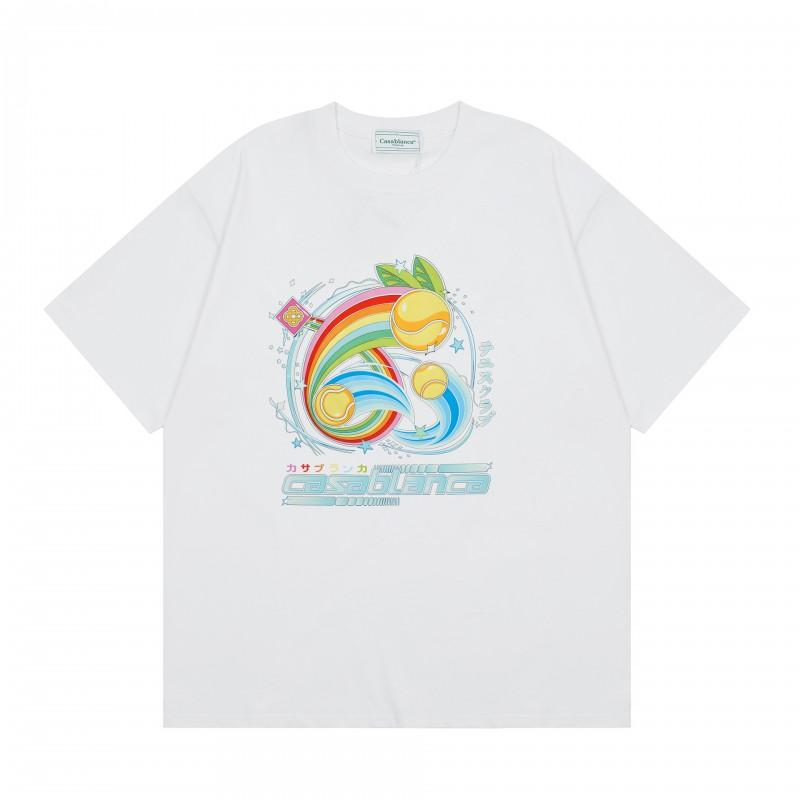 2026 Unisex Casual Round Neck Short Sleeve T-Shirt Cotton Print Loose Fit Hip Hop Style