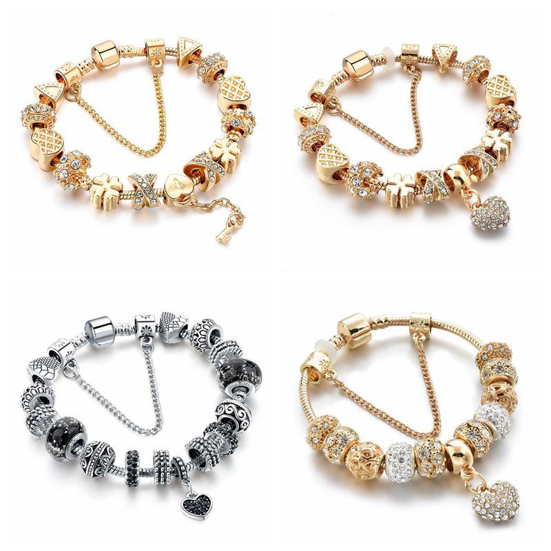 Браслет Пан Европейский Шарм с Подвеской в виде Рождественской Елки - Винтажный Стиль для Женщин