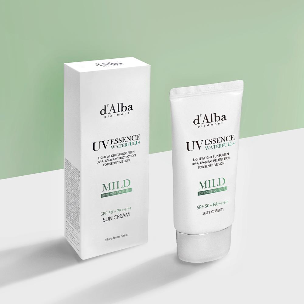 [d'Alba] Vegan Waterful Mild Mineral Sun Cream SPF50+ PA++++ (50ml x 2)