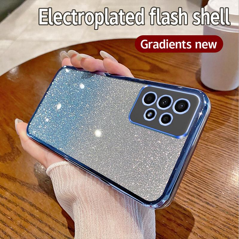 Для Samsung Galaxy A73 5G чехол Samsung SM-A736B, SM-A736B чехол для телефона блестящий блестящий силиконовый объектив камеры мягкая задняя крышка