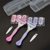 1 Handle +4 Blades Safety Razor Body Shaving Tool Harmless Blade Clean Shaving Hair Trim Blade Underarm Clean Razor