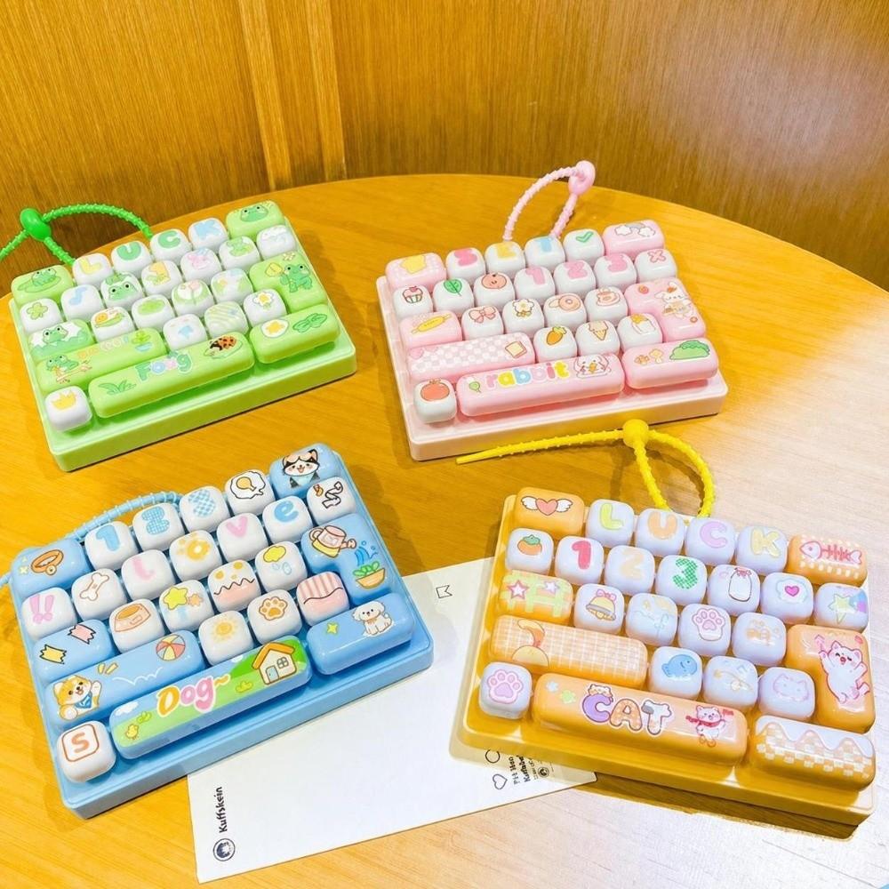 Cartoon Mechanical Keyboard Toy Hanging Keycap Clicker Toy Cute Bag Pendant Bag Charm