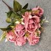 11 Head Polish Rose Buds Silk Flowers For Diy Wedding Decor Home Styling