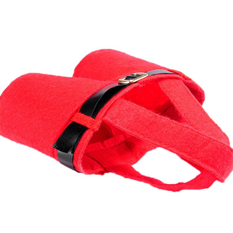 Cute Christmas Pants Wine Bottle Cover Exquisite Xmas Candy Gift Bag Handbag For Christmas Decor Candy Wine Bottle Holder