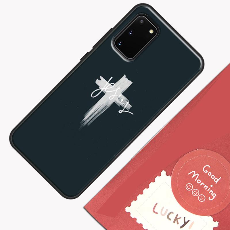 Чехол для телефона с крестом и стихом из Библии о Иисусе Христе для Samsung Galaxy S25 S24 S20 S21 S22 S23 Ultra S9 S10 Plus S23 FE Защитный корпус