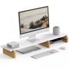 Fenge Desktop Monitor 108cm Wooden PC Desktop Computer Desktop Desktop G04B1101A Stand, Wide, Top, Stand, Stand, Rack, Storage, Organizer, White,