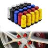 20pcs Car Wheel Lug Nuts Extended Tuner Aluminum Racing Modification Lug Nuts Steel Wheel Nuts M12x1.5 M12x1.25 Car Accessories