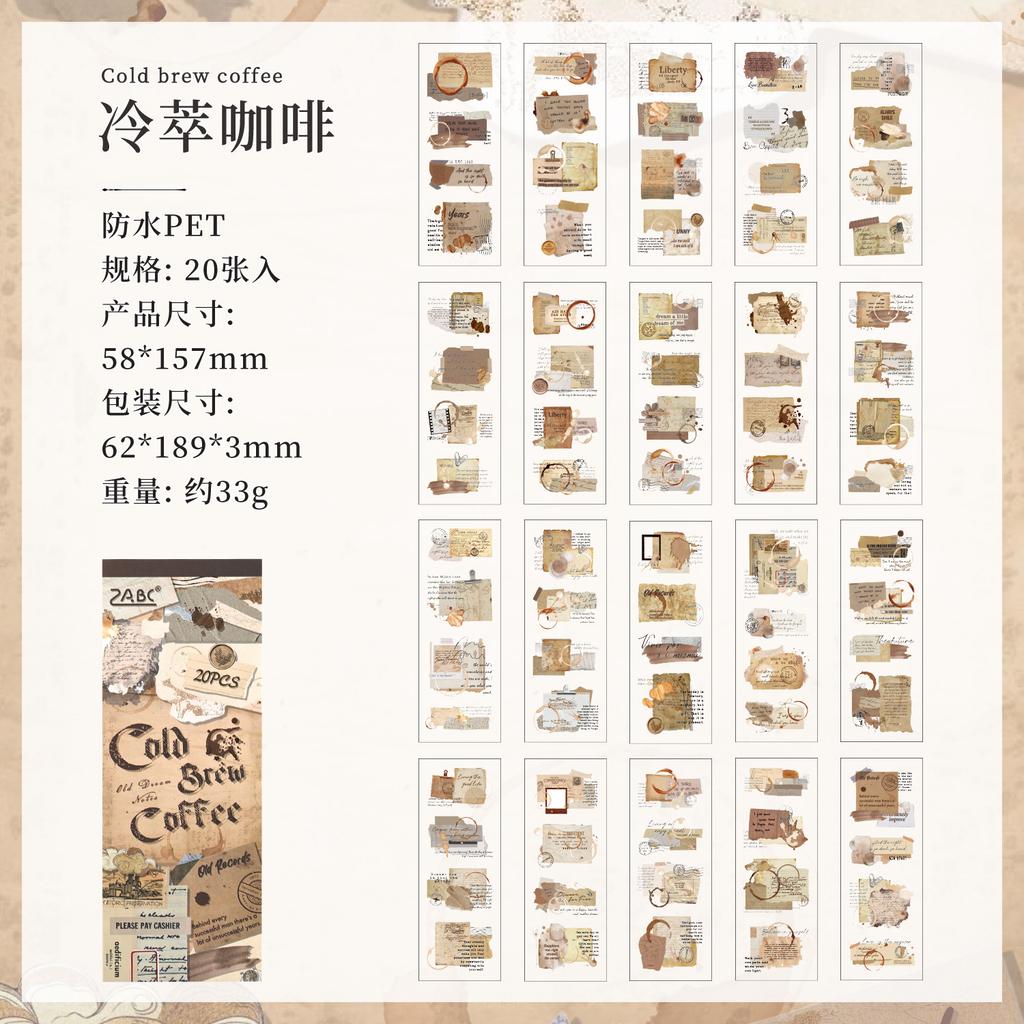 20-Sheet Vintage Die-Cut Sticker Book, Exquisite Retro Patterns & Precision Cut, for Journal & Scrapbook Deco