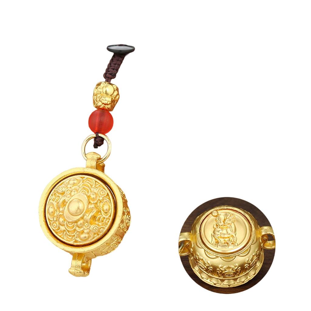 Подвеска-брелок с символом китайского зодиака, символизирующая удачу и богатство, изготовленная из прочного металла с изысканными деталями.