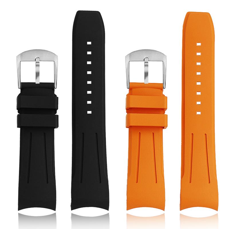ONEДля Citizen Skyhawk Второе поколение JY8074 JY8085 Модный Движение Резиновый Часовой ремешок 22 мм Мужской Изогнутый дугой рот Ремешок для часовMN
