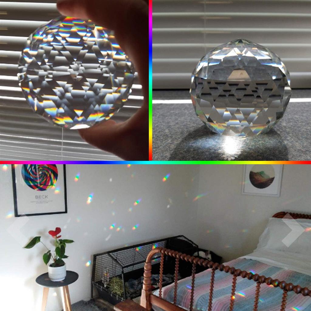 Clear Crystal Ball Prism Window Rainbow Maker Window Prisms Suncatcher for Feng Shui