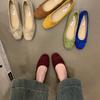Fashion Shoes Woman Flats Slip-on Modis Shallow Mouth Bow-Knot Dress Slip On Retro New 2025 Moccasin Summer Butterfly Flock Spring