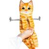 Funny Cat Hand Towels Kitchen Bathroom Hand Towel Ball with Hanging Lo-ops Quick Dry Soft Absorbent Microfiber Creative Towels