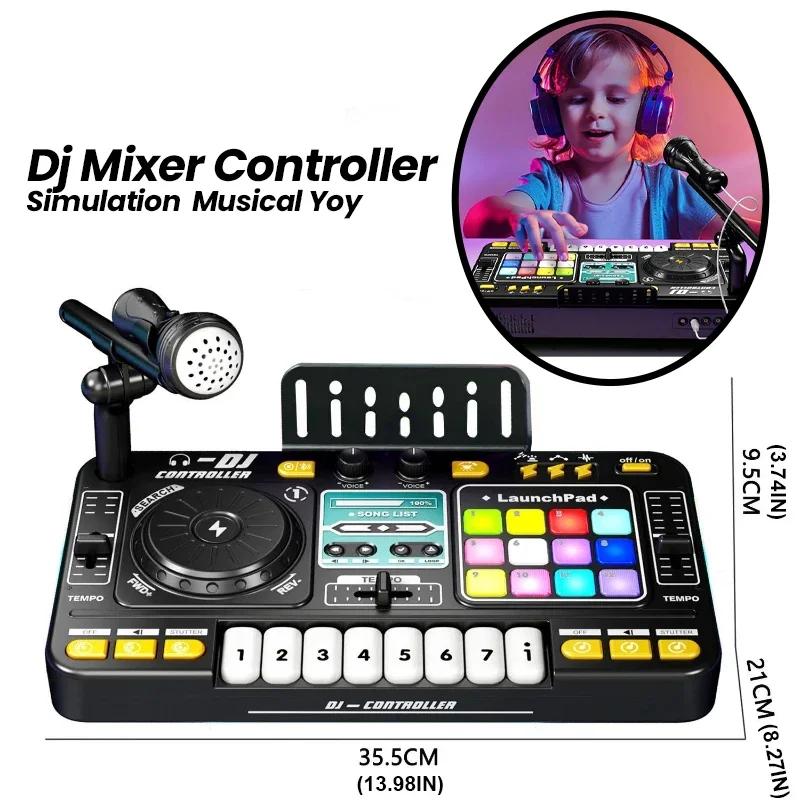 Детская музыкальная игрушка Симулятор DJ-микшера Контроллер Многофункциональный электронный орган DJ-плеер Развлекательная игрушка Подарки на Рождество
