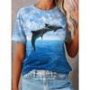 2022 Женская футболка с дельфином 3d для девочек, топы с коротким рукавом, корейская мода, женские футболки с белкой, женская одежда
