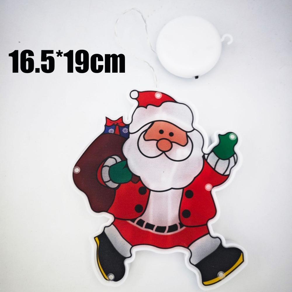 Snowman Shaped Window Hanging Light PVC Xmas Color Lamp New LED Sucker Light