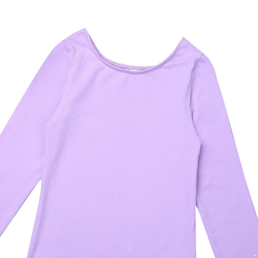 Хлопковый купальник для балета для девочек, танцевальная одежда, с длинными рукавами, для занятий балетом, гимнастики, с шифоновой юбкой на завязках, комплект, одежда балерины