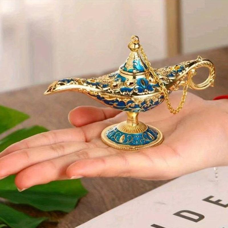 European Imitation Classical Handicraft Decoration Creative Decor Props Wishing Lamp Gift Metal Trumpet Aladdin Magic Lamps