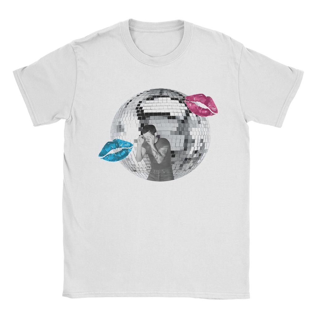 Unisex Unisex Harrys Kiss All The Time Album T Shirts Styles Pure Cotton Tops Vintage Short Sleeve Crewneck Tees Plus Size Tshirt