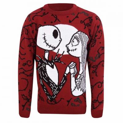 Nightmare Before Christmas Унисекс Взрослый Джек и Салли Вязаная толстовка