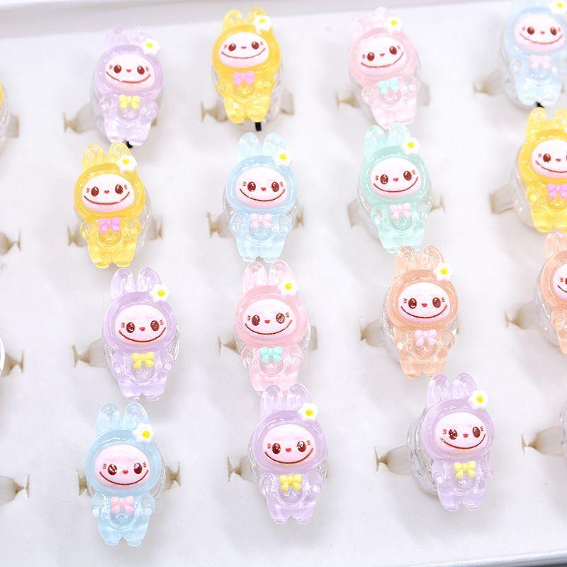 Switch Flashing Light Ring, Cute Children's Luminous Ring, Princess Night Light Small Gift